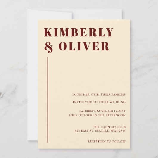 Retro Abstracte aardachtige terracotta Oranje brui Kaart (Voorkant)