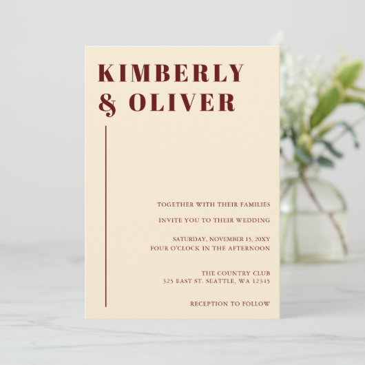 Retro Abstracte aardachtige terracotta Oranje brui Kaart (Staand voorkant)