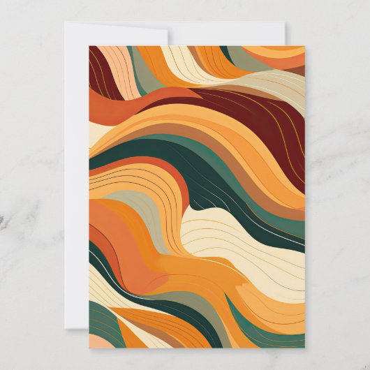 Retro Abstracte aardachtige terracotta Oranje brui Kaart (Achterkant)