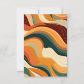 Retro Abstracte Aardse Terracotta Oranje QR CODE RSVP Kaartje (Achterkant)