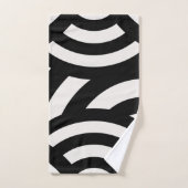 Retro Abstracte Arches Lines Black White Bad Handdoek (Handdoek)