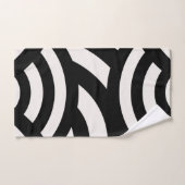 Retro Abstracte Arches Lines Black White Bad Handdoek (Handdoek)