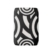 Retro  Abstracte Arches Lines Black White Badmat (Voorkant Verticaal)