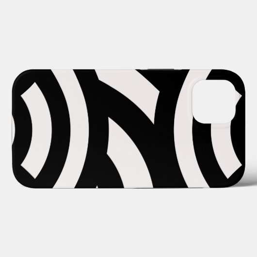 Retro  Abstracte Arches Lines Black White Case-Mate iPhone Case (Achterkant (horizontaal))