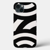 Retro  Abstracte Arches Lines Black White Case-Mate iPhone Case (Achterkant)