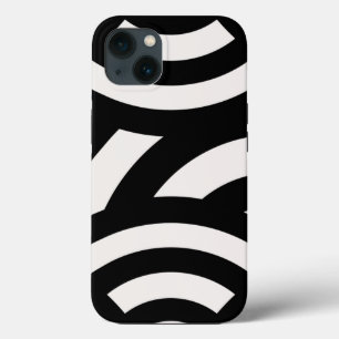 Retro  Abstracte Arches Lines Black White Case-Mate iPhone Case