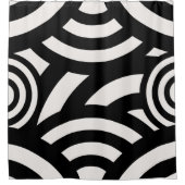 Retro  Abstracte Arches Lines Black White Douchegordijn (Voorkant)