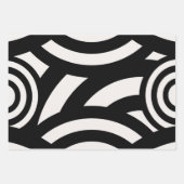 Retro  Abstracte Arches Lines Black White Inpakpapier Vel (Voorkant)
