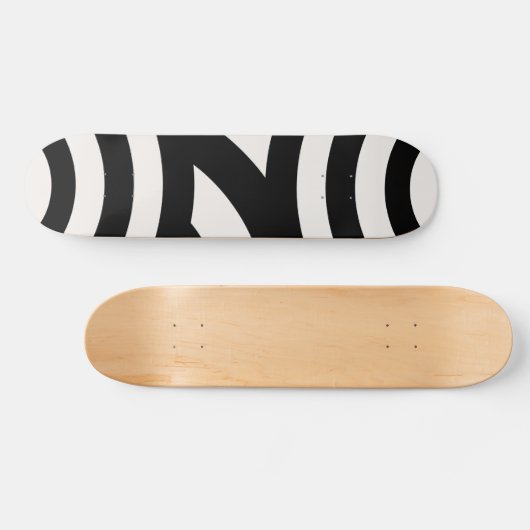 Retro Abstracte Arches Lines Black White Persoonlijk Skateboard (Horizontaal)