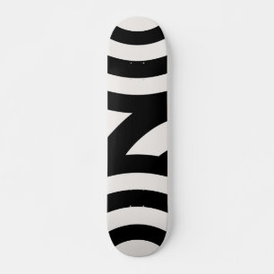 Retro Abstracte Arches Lines Black White Persoonlijk Skateboard