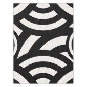 Retro  Abstracte Arches Lines Black White Tafelkleed (Voorkant)