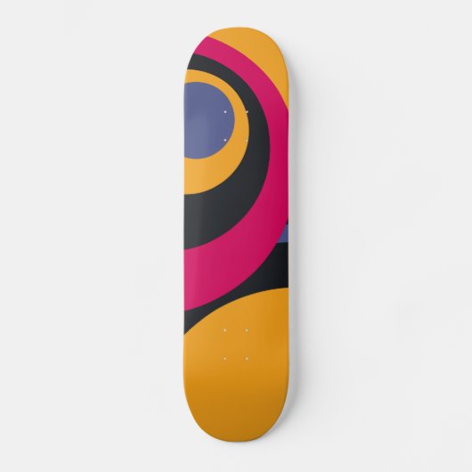 Retro Abstracte Art 2 Skateboard (Voorkant)