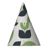 Retro Abstracte bladeren: naadloze  stijl Feesthoedjes (Rechts)