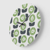 Retro Abstracte bladeren: naadloze  stijl Grote Klok (Hoek)