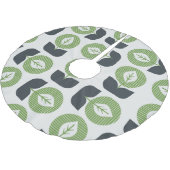 Retro Abstracte bladeren: naadloze stijl Kerstboom Rok (Gekanteld)