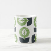 Retro Abstracte bladeren: naadloze  stijl Koffiemok (Center)