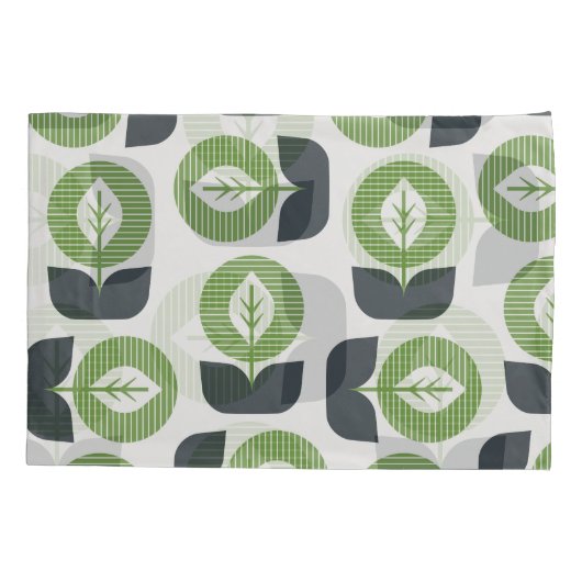 Retro Abstracte bladeren: naadloze  stijl Kussensloop (Achterkant)