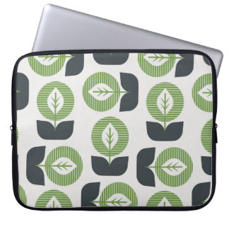 Retro Abstracte bladeren: naadloze  stijl Laptop Sleeve