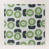 Retro Abstracte bladeren: naadloze  stijl Legpuzzel (Horizontaal)