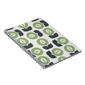 Retro Abstracte bladeren: naadloze  stijl Notitieboek (Rechterzijde)