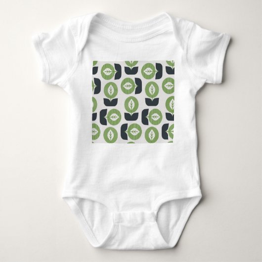 Retro Abstracte bladeren: naadloze  stijl Romper (Voorkant)