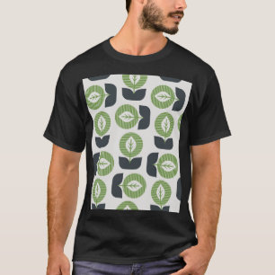 Retro Abstracte bladeren: naadloze  stijl T-shirt