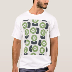 Retro Abstracte bladeren: naadloze  stijl T-shirt