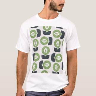 Retro Abstracte bladeren: naadloze stijl T-shirt