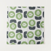 Retro Abstracte bladeren: naadloze  stijl Wandkleed (Voorkant (horizontaal))