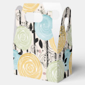 Retro, abstracte bloemen bedankdoosjes (Geopend)