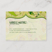 Retro Abstracte Bloemen Collage Sjabloon 2 Visitekaartje (Achterkant)