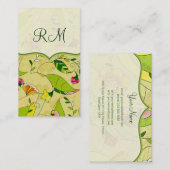 Retro Abstracte Bloemen Collage Sjabloon 3 Visitekaartje (Voorkant / Achterkant)