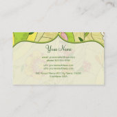 Retro Abstracte Bloemen Collage Sjabloon 3 Visitekaartje (Achterkant)