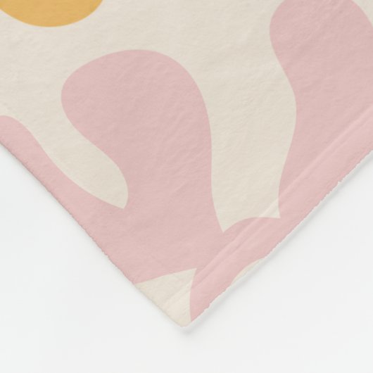 Retro abstracte bloemen fleece deken (Hoek)