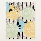 Retro, abstracte bloemen planner (Voorkant)