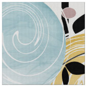 Retro, abstracte bloemen stof (Close Up)