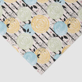 Retro, abstracte bloemen tissuepapier (Detail)