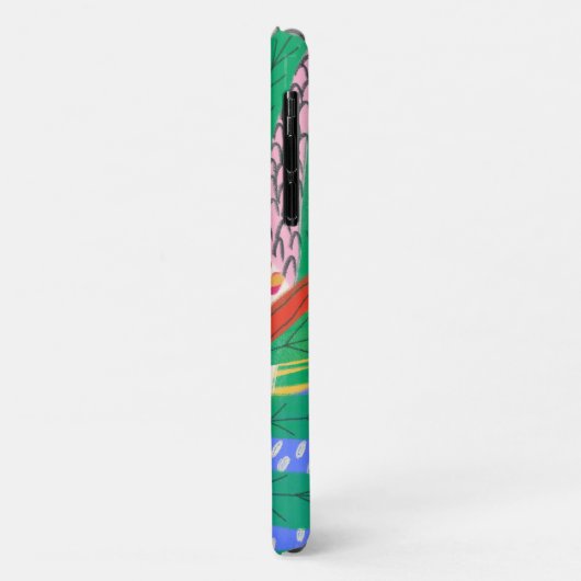 Retro Abstracte boho bladeren patroon Case-Mate iPhone Case (Achterkant/links)
