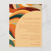 Retro Abstracte boog aardachtige terracotta dank u Briefkaart (Voorkant)