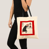 RETRO ABSTRACTE CONTACTEN & EYEWEAR GLASSEN CANVAS TOTE BAG (Voorkant (product))