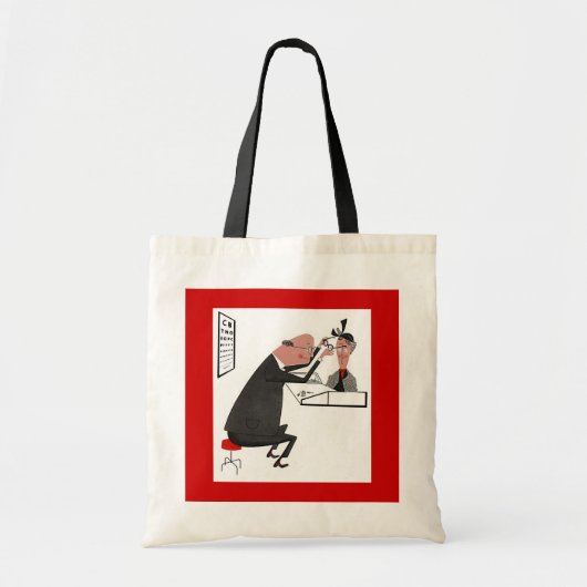 RETRO ABSTRACTE CONTACTEN & EYEWEAR GLASSEN CANVAS TOTE BAG (Voorkant)