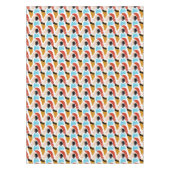 Retro Abstracte Doodle Glamor Finger Line Art Tafelkleed (Voorkant)