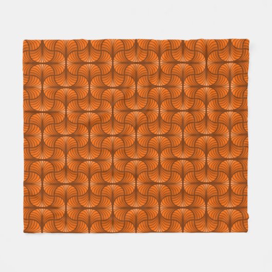 Retro Abstracte Fleece Blanket (Voorkant (Horizontaal))