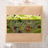 Retro Abstracte Floral Collage Etiket (Insitu)