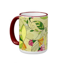 Retro Abstracte Floral Collage