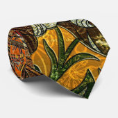 Retro Abstracte Floral Collage Stropdas (Opgerold)