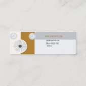 Retro Abstracte Floral Modern midden-eeuwse minima Mini Visitekaartje (Achterkant)