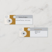 Retro Abstracte Floral Modern midden-eeuwse minima Mini Visitekaartje (Voorkant / Achterkant)