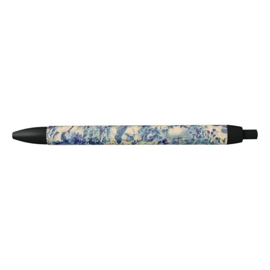 Retro Abstracte Flowers Butterfly Artwork Garden Zwarte Inkt Pen (Voorkant)