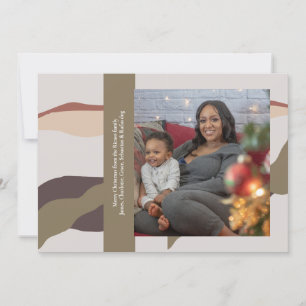 Retro Abstracte foto Kerstmis Feestdagenkaart